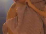 Steamy shower tease