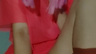 Pink baby Lika sucks a candy and plays with her sweet pussy