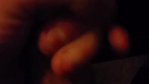 Stroking a fat cock