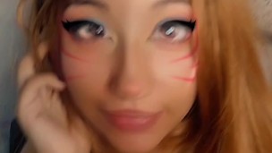 Ahri Cosplay Egirl Neon Boobs Cyberpunk - Patreon: CatyBlackRose League of Legends