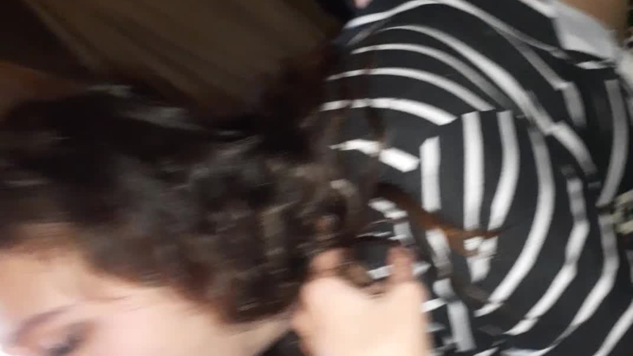 Shaking booty while sucking and Cums all over step brother dick
