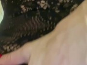Sexy busty blonde with soaked pussy 