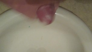 Slowly milking my cock