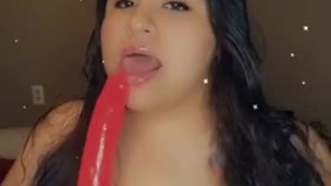 Playing with my 7 inch DILDO until I CUM while my husband Showering! 