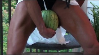 Muscular Thighs Crush A Watermelon Then Armwrestle Geek - RedTube