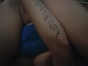 Sexy tattooed milf with DDs enjoys her toys during a DP 3/16