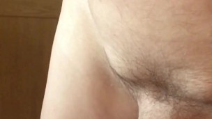 Huge dick bouncing in slow motion is a soft flaccid big cock