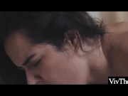 Beautiful lesbian sucks lovers hard nipples 11/16