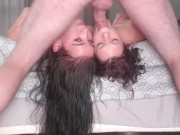 2 girls get upside down throat fuck 12/16