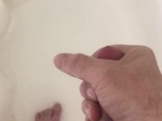 Cute guy finishing in the shower