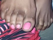 Southernsoles Ebony Working Soles Footjob In Pants