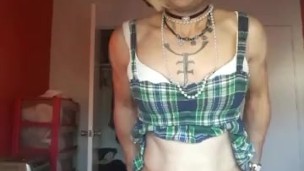 Femboy sissy dildo ride