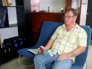 The firm's client fucks a stupid secretary. Fucks in the mouth and pussy. Sex in the office. 3/16