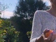 TINDER DATE - intense fuck & nasty Creampie after romantic Picknick in Orange Grove(TanlineJourney) 1/16