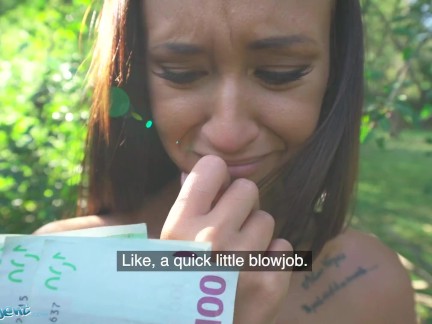 Public Agent Latina Babe Mina Moreno Sucks Cock in the Woods