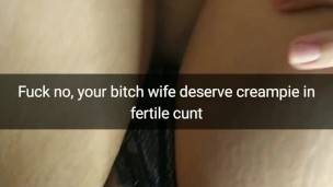 Use condoms? Fuck it, i will creampie your wife pussy and she will get pregnant [Cuckold. Snapchat]