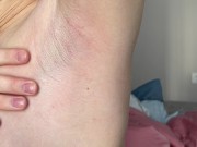 Shaves hairy armpits, shows shaved armpits! 11/16