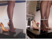 Amateur Double Cumshot under Louboutins for Valentine's Day 13/16