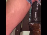 Stepmom Squirting on Huge Black Dildo 13/16