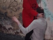 sucks my cock in the fucking corner. Full clip on my Onlyfans (link in bio)