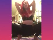 Redhead try’s striptease  - Screenshot 3 of 16 - Dancing