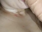 Мои сиси и мой сладкий ротик с дилдо