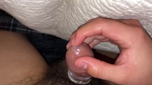 Jerking Off in Condom Again, but this Time It’s Under Covers Cuz I Won’t Make A Mess