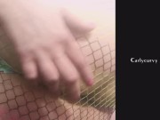 New thong! Playing in some fishnets!  1/16