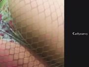 New thong! Playing in some fishnets!  4/16