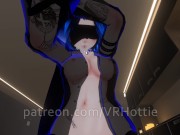 Blue Haired Devil Succubus in Straps Blindfold Rides For Senpai Tattoos POV Lap Dance Hentai Robe 13/16