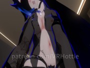 Blue Haired Devil Succubus in Straps Blindfold Rides For Senpai Tattoos POV Lap Dance Hentai Robe 9/16