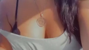 While my friend drives I touch myself