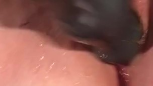 Big dildo close-up stirring macaroni sound