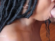 4K Sexy Black Tinder Date Deepthroats My Dick For Dessert 7/16