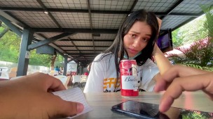 I love the reaction of my girlfriend using her toy in public // lovense lush control
