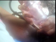 EXTREME CLOSE-UP 4-INCH MEGA CLIT PUMP, JERK AND CUM [Livestreamed]