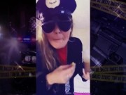 Trying on my police accessories. Even drinking the coffee to go with it. 10/16