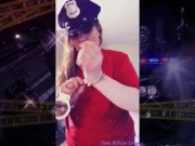 Trying on my police accessories. Even drinking the coffee to go with it. 15/16