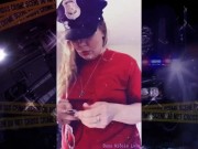 Trying on my police accessories. Even drinking the coffee to go with it. 16/16