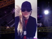 Trying on my police accessories. Even drinking the coffee to go with it. 4/16