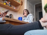 Игра правда или действие превратилась в траходром на кухне - lesbian_illusion 5/16