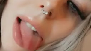Sexy Teen Tongue Tease 