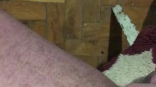 Guy jerks off his penis while sitting on a chair - LeaTsy