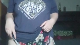 Strip tease and booty wiggle, big titties and ass, dancing