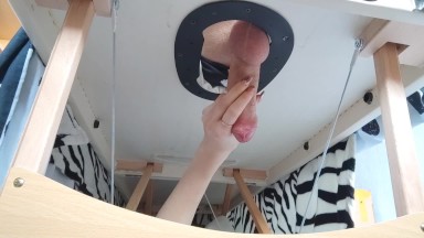 Polish girl massage penis, fleshlight in glory hole