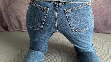 Doggystyle in jeans excites!