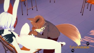 Pokemon Yaoi - Cinderace Fucks Eevee at School