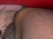 Two friends share a cock at the gloryhole - creampie finish 