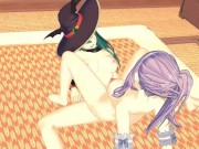 Reine eats Natsumi's pussy before they trib - Date a Live Hentai. 10/16