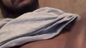 BBC cums quick while masturbating